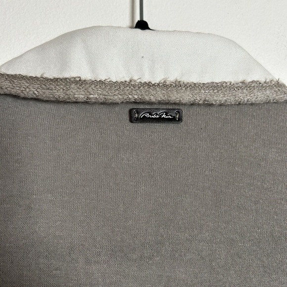 Brebis Noir Italy Collared Virgin Wool Long Sleeve Sweater Gray Womens Size 46 L - Picture 8 of 10